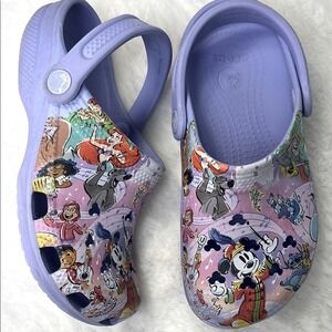 CROCS X Disney Clog Slide Purple Water Sandal Girl 100‎ Year Music Mickey  M4 W6